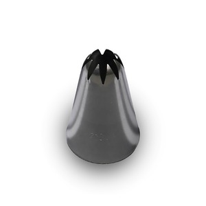 Ugello in acciaio inox per sacchetto da pasticceria con foro a stella chiuso - Product Image 1
