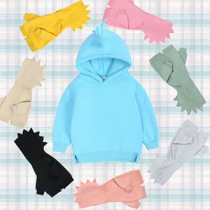 new fashion style casual dinosaur hoodie kids high quality solid color hoodies cute lovely hoodies for girls
