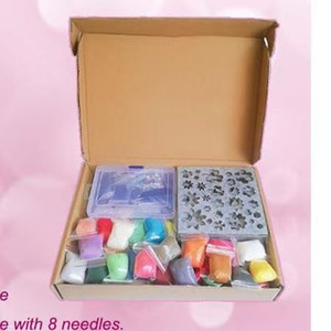 Colori feltro ad ago <span class=keywords><strong>lana</strong></span> fibra di <span class=keywords><strong>lana</strong></span> Roving per materiali artigianali fai-da-te, kit feltro ad ago - Product Image 6