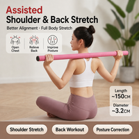 Bâton de yoga polyvalent à longueur réglable avec mousse haute densité pour l'ouverture des épaules et l'étirement du dos