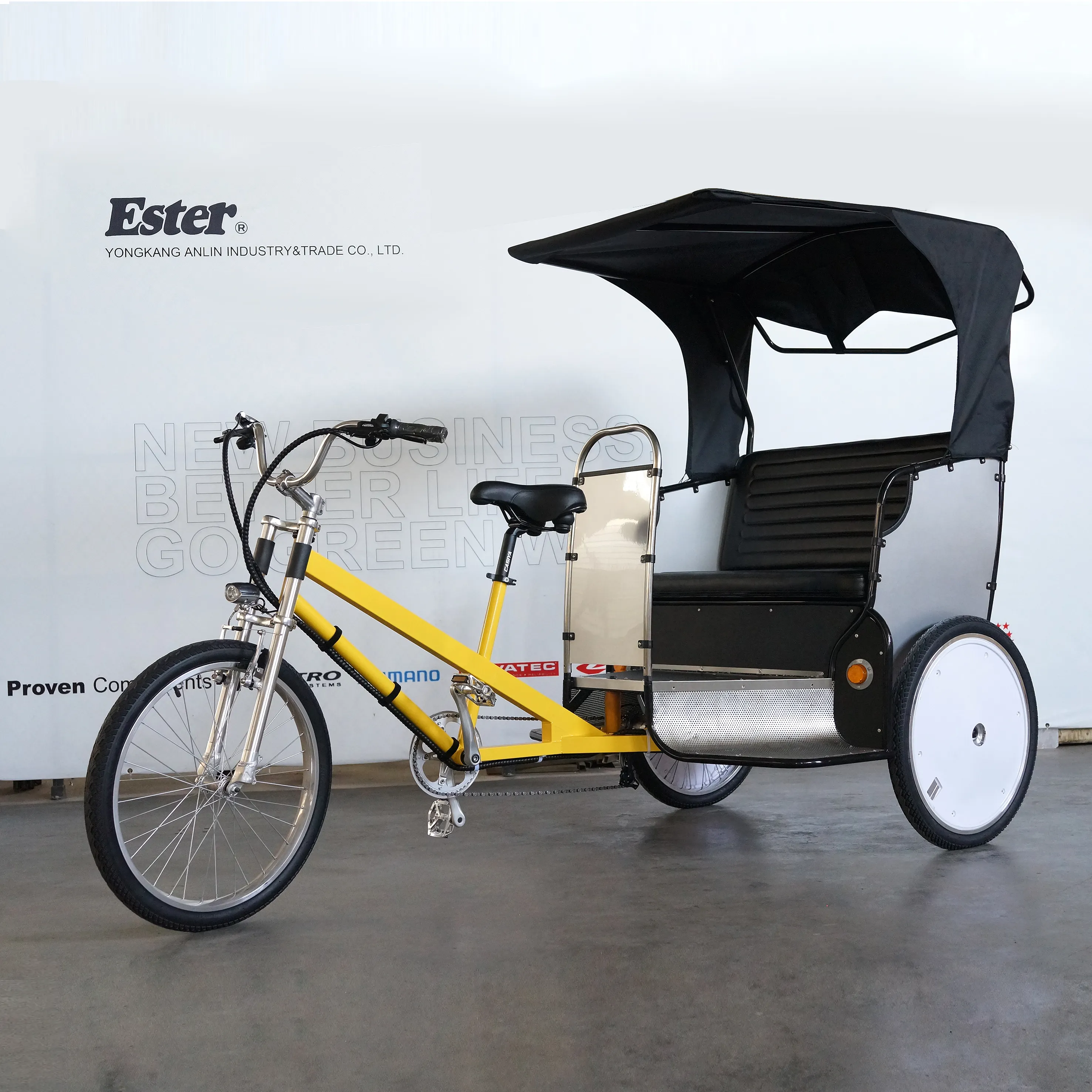 Ester Pedal Pedicab LEDライト、Man Powered Pedicab Rickshaw