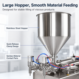 Machine de remplissage de pâtes électro-pneumatique <span class=keywords><strong>à</strong></span> double tête 220V 5-50ml 2-50 BPM ±0.5% en acier inoxydable 304 pour sauces, miel, confitures, ketchup DG-50DS - Product Image 5