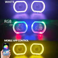 Couvre-phare LED multicolores IDISON 5D-25E 2,5 pouces 12V avec lentille de projecteur pour mise à niveau personnalisée des lampes de véhicule