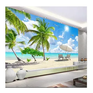 KOMNNI定制照片墙壁画现代海景景观3D Laege壁画壁纸客厅卧室背景3D壁纸