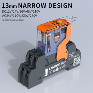 Lanjoo J13A series, relay bantu voltase menengah 5pin 8pin 10A 12A DC12V DC24V AC220V kunci pas tes dan tegangan kustom - Product Image 4