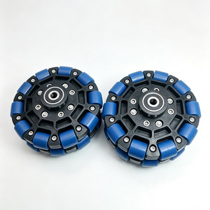 Rueda Omnidireccional 2LH-125 de 125 mm con Rodamiento de Bolas de Doble Capa y <span class=keywords><strong>Rodillo</strong></span> de Goma Azul <span class=keywords><strong>para</strong></span> Robot AGV - Product Image 4