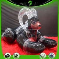Jouet gonflable transparent en PVC en forme de chien, de mouton ou de chèvre de dessin animé à chevaucher de Hongyi