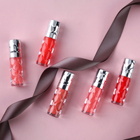 Gloss à lèvres minéral personnalisé avec logo, marque privée, vente en gros, parfumé, hydratant, brillant, liquide, 35g, avec couvercles miroir
