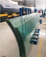 Les fabricants de verre trempé incurvé ultra clair de toute épaisseur de taille de vente directe