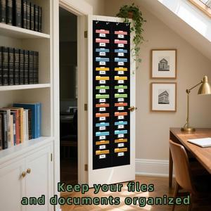 Organizador de Archivos Colgante de Pared con 28 Bolsillos y Etiquetas para Nombres, Organizador de Documentos para el Aula, el Hogar y la Oficina - Product Image 3