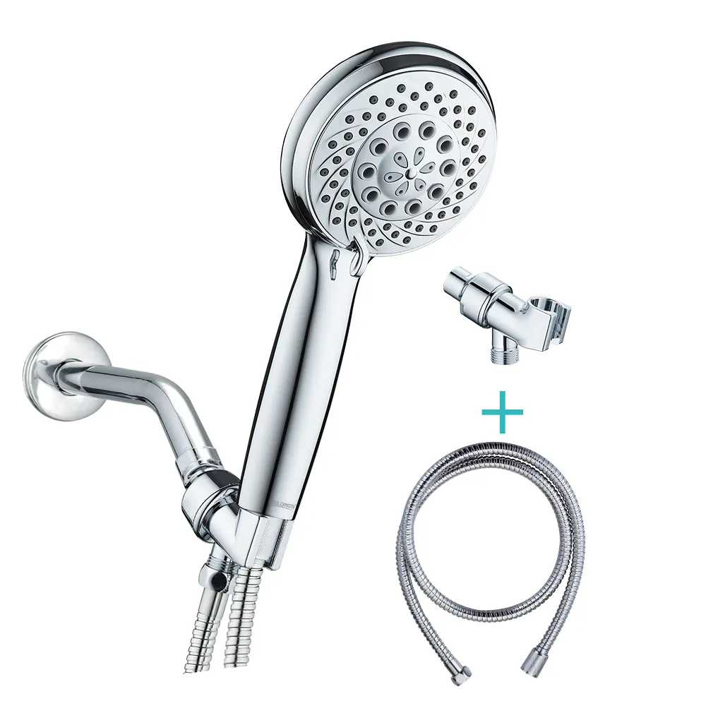 Leelongs Factory Handheld Shower Head with 5 Mode Shower Set with Holder and Connect Hose