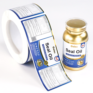 Etiquetas de Vinilo Personalizadas de Fábrica para Nutracéuticos, Resistentes a los Rayos UV, Impermeables, Resistentes al Aceite, Grado Alimenticio, Certificación ISO 9001, Guangdong - Product Image 1