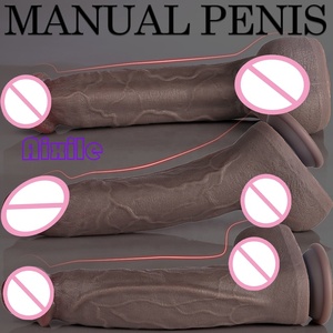 Jouet sexuel pour femmes adultes, Dildo réaliste en silicone, Stimulateur du point G avec tige incurvée et testicules, Entraîneur de <span class=keywords><strong>gorge</strong></span>, Jouet anal, Jouet pénien - Product Image 4