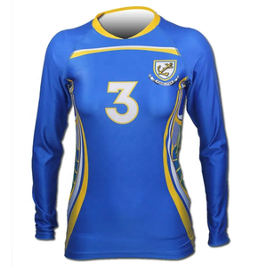 Maglia da pallavolo a manica lunga in Mesh traspirante di alta qualità con mai sbiadire e strizzacervelli caratteristiche Spandex/poliestere - Product Image 6