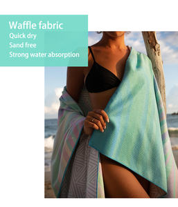 مصنع أفضل بائع بالجملة طباعة مخصصة نوع موجة مايكروفايبر الشاطئ - Product Image 2