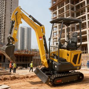 Venta al por Mayor de Mini Excavadoras Compactas Amarillas CHUANGLIAN de 1.7 Toneladas con Motor LAIDONG380, 1 Año de Garantía, Capacidad de Cucharón de 0.03m - Product Image 4