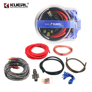 Kit de câblage pour subwoofer audio de voiture KUERL, câble 4-10GA en cuivre plaqué aluminium, ensemble de câblage d'amplificateur pour mise à niveau du système audio du véhicule - Product Image 1