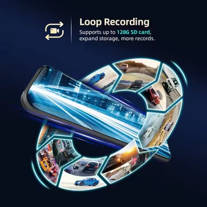 9.66 inch IPS streaming gương Monitor GPS Car DVR Dash Cam với đôi máy ảnh đảo ngược máy ảnh Video Recorder hiển thị cho xe ô tô - Product Image 6