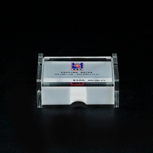 Boîte de présentation de cartes de visite en acrylique transparent pour bureau avec couvercle, couleur et logo personnalisés, épaisseur 3-5 mm, forme personnalisée, OEM/ODM acceptés - Product Image 2