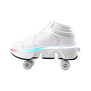 Chaussures de patinage d'extérieur WECOO avec logo personnalisé, lumières LED clignotantes, <span class=keywords><strong>4</strong></span> <span class=keywords><strong>roues</strong></span> rétractables, pour enfants - Product Image 2