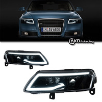 Phares de voiture AKD pour Audi A6, projecteur LED, lentille de projecteur, 2005-2011, phares de conception moderne, feux de jour, feux de croisement et de route automatiques