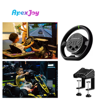 Simulateur de conduite de kart électrique, volant de course de karting, ensemble de pédales avec cadre en acier allié, entraînement direct de qualité professionnelle