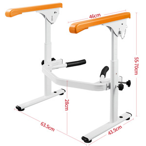 Barra de apoyo para inodoro Baiyurui, altura ajustable, barra de seguridad de ferroaleación para baño, para personas mayores, sin necesidad de taladrar - Product Image 2