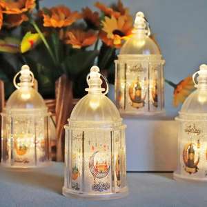 Pequeña Lámpara de Cristal LED con Forma de Vela, Linterna Árabe para el Festival del Medio Oriente, Eid Mubarak, Luz de Vela LED, Adornos Festivos para el Hogar - Product Image 2