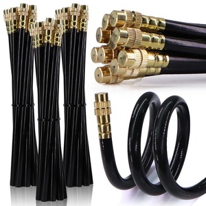 Boquilla pulverizadora universal de cobre <span class=keywords><strong>amarillo</strong></span> F108 de 8 mm con conexión de empuje recta para humidificación de jardín, boquilla de pulverización flexible. - Product Image 1