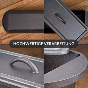 Los más vendidos <span class=keywords><strong>2022</strong></span> Sartén de hierro fundido fácil de limpiar para pan Pan Hornear Revestimiento de aceite vegetal Sartén rectangular para hornear con tapa - Product Image 6