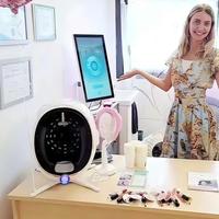 Analyseur de peau facial AI professionnel pour hydrodermabrasion, machine d'analyse de la peau 3D, testeur de peau à 8 spectres pour spa et salon