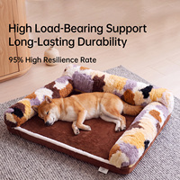 Lit de luxe pour chien et chat - Conception 6D pour un sommeil profond, double face, chaleur hivernale, housse amovible, rembourrage en éponge, emballage en boîte, utilisable toute l'année