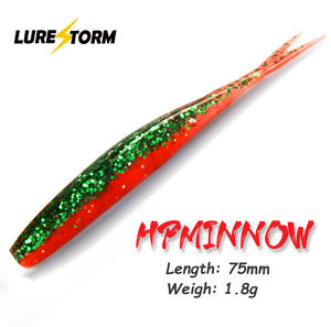 <span class=keywords><strong>Leurre</strong></span> souple LureStorm 75 mm en PVC pour <span class=keywords><strong>truite</strong></span>, tilapia, brochet, saumon, bar et poissons <span class=keywords><strong>d</strong></span>'eau douce - Hameçons pour la pêche en eau salée et en rivière - Product Image 2