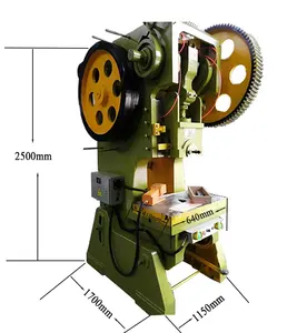 Delik delme basın C çerçeve tek krank eksantrik mekanik elektrikli pres makine delme makinesi J23 63t