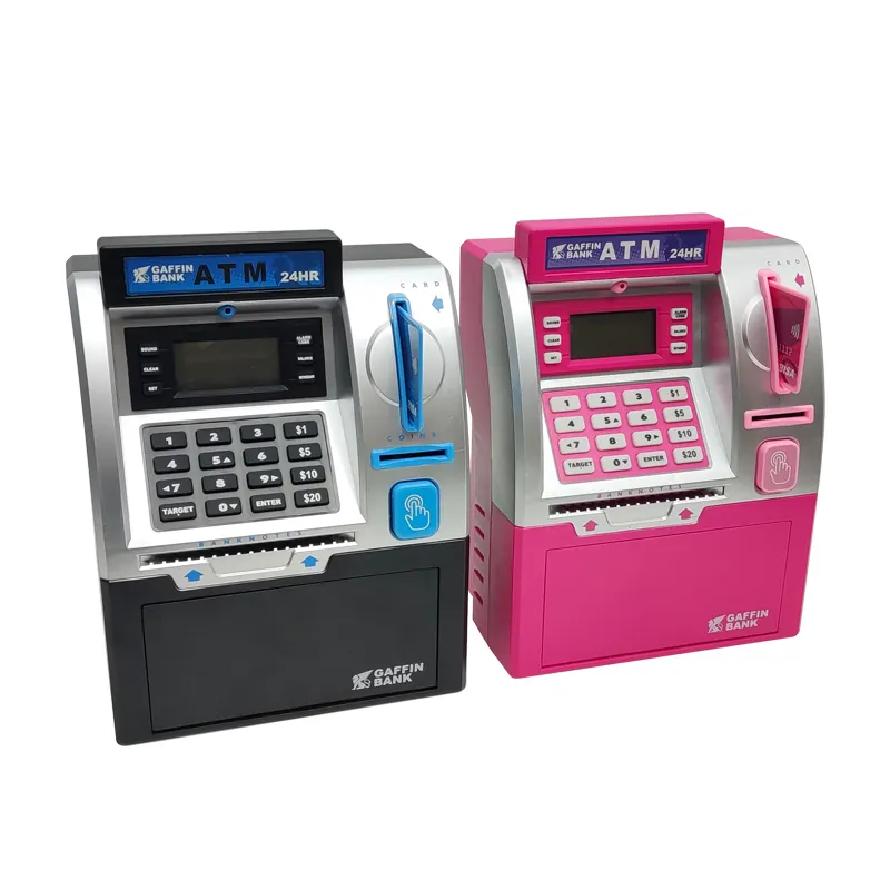 도매 교육 어린이 플라스틱 시뮬레이션 미니 디지털 돼지 저금통 장난감 은행 ATM 기계 장난감