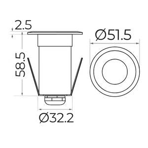 Projecteur LED encastré au sol en acier inoxydable 316 IP67 pour terrasse, jardin, extérieur, paysage, éclairage encastré au sol, lumière de marche - Product Image 3