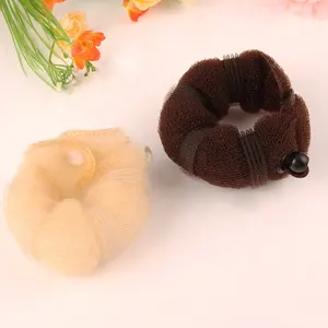 Fashion knit synthetic hair bun accessories Hair donut Nylon hair bun