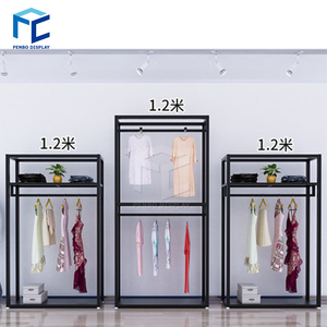 Exhibidores <span class=keywords><strong>de</strong></span> <span class=keywords><strong>Ropa</strong></span> Metálicos Económicos para <span class=keywords><strong>Tiendas</strong></span> <span class=keywords><strong>de</strong></span> <span class=keywords><strong>Ropa</strong></span> Femenina, Decoración <span class=keywords><strong>de</strong></span> Boutique - Product Image 2