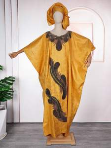 Vestido de noche Vestido de moda Flor de agarre inferior Estampado dorado Bata de moda - Product Image 5