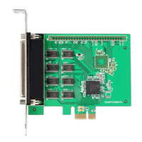 Carte série PCIe RS232 à 8 ports Exar XR17V358 921,6 Kbps, carte d'extension UART industrielle avec câble DB9 Fan-Out