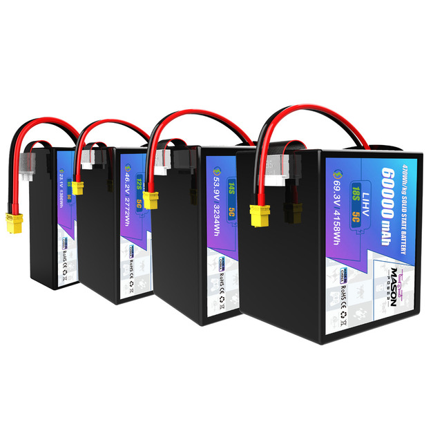Next Generation Solid State Battery 470Wh/kg 23.1V 46.2V 53.9V 69.3V 60Ah Lipo Battery High Capacity for Professional UAV EVTOL