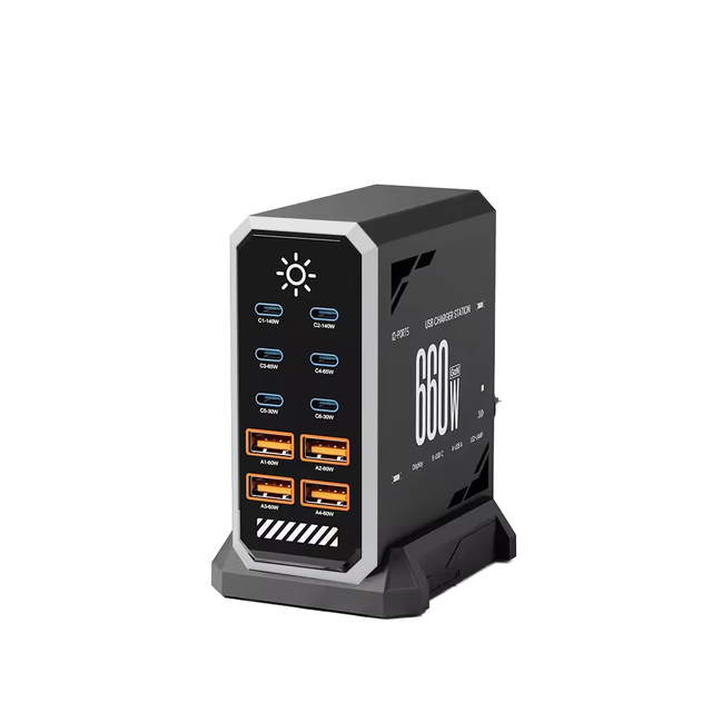660W GaN Charger PPS PD 100W USB Type C Digital Display Desktop Fast Charging Station for MacBook for iPhone for Samsung