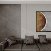 Panneau mural en PVC écologique de taille personnalisée, gaufré UV, effet marbre texturé, imperméable et ignifuge pour salon, cuisine, appartement