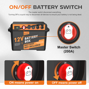 เครื่องกำเนิดไฟฟ้าพกพาพลังงานแสงอาทิตย์ 12V สำหรับการผจญภัย กล่องแบตเตอรี่ ABS แข็งแรงทนทาน เหมาะสำหรับการตั้งแคมป์ ใช้งานกลางแจ้ง พร้อมระบบอัจฉริยะสำหรับอุปกรณ์อิเล็กทรอนิกส์ - Product Image 5