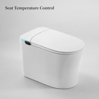 WC intelligent avec ouverture automatique du couvercle, télécommande, siphon en P, lavage des fesses, lavage intime féminin, siège chauffant, double chasse d'eau, buse autonettoyante
