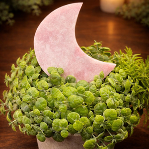 Cristal de Ópalo Rosa en Forma de Luna Creciente, Decoración de Piedra Suave Color Rubor, Cristal para el Chakra del Corazón, Decoración Espiritual para el Hogar y el Altar - Product Image 2