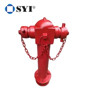 SYI BS750 Outdoor Cast Iron Pillar Double Outlet Fire Hydrant Price