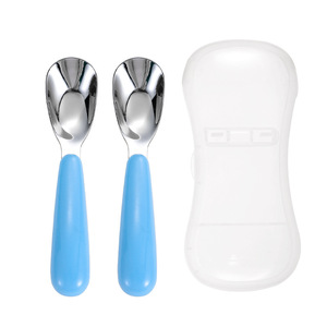 Cuchara para bebé de acero inoxidable 316, color sólido cónico, para utensilios de alimentación para niños de 0 a 12 meses - Product Image 5