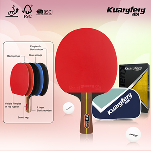 OEM fabbrica diretta ad alto assorbimento degli urti elastico ad alta velocità Spin lama da ping pong con fibra di carbonio - Product Image 5