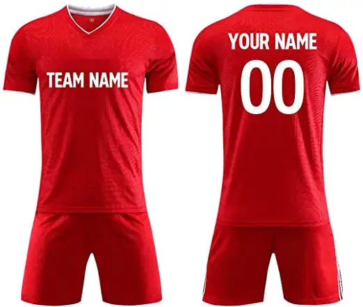 2024 사용자 정의 개인화 축구 유니폼 반바지 사용자 정의 이름 번호 팀 스포츠 훈련 유니폼